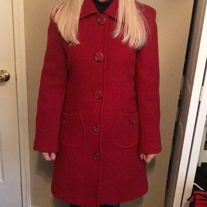 Esprit 100% Wool red coat